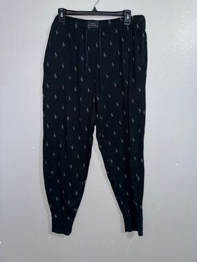 Polo by Ralph Lauren Black sleepwear Jogger Pants with Small Pony Print